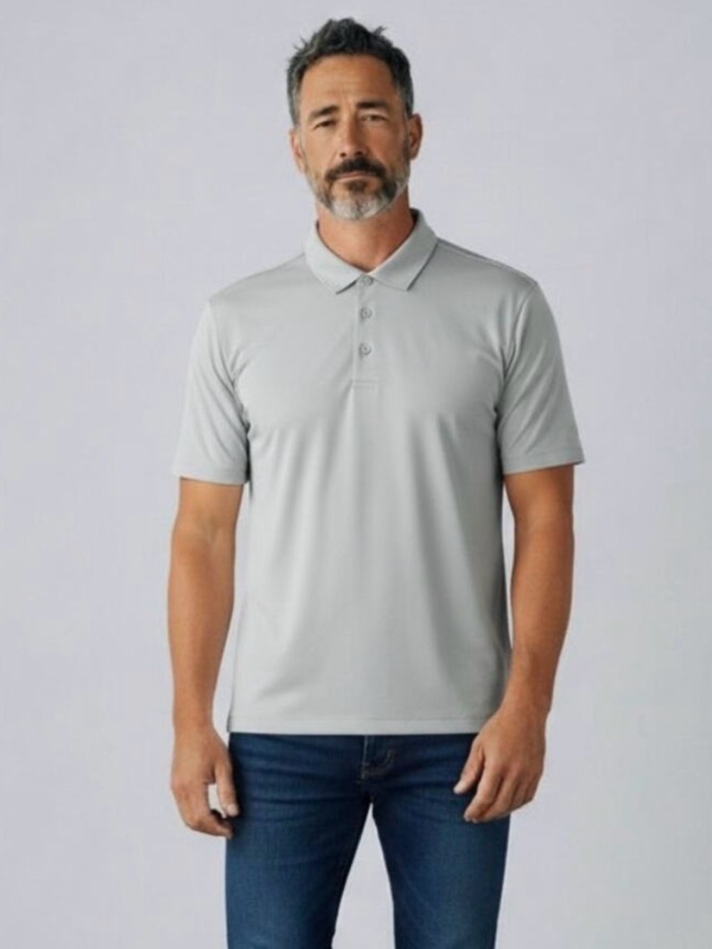 Vuori Gamepoint Polo Shirt Gray Performance Golf Athletic Men’s Large